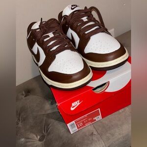 Nike Dunks Chocolate Brown and White Sneakers